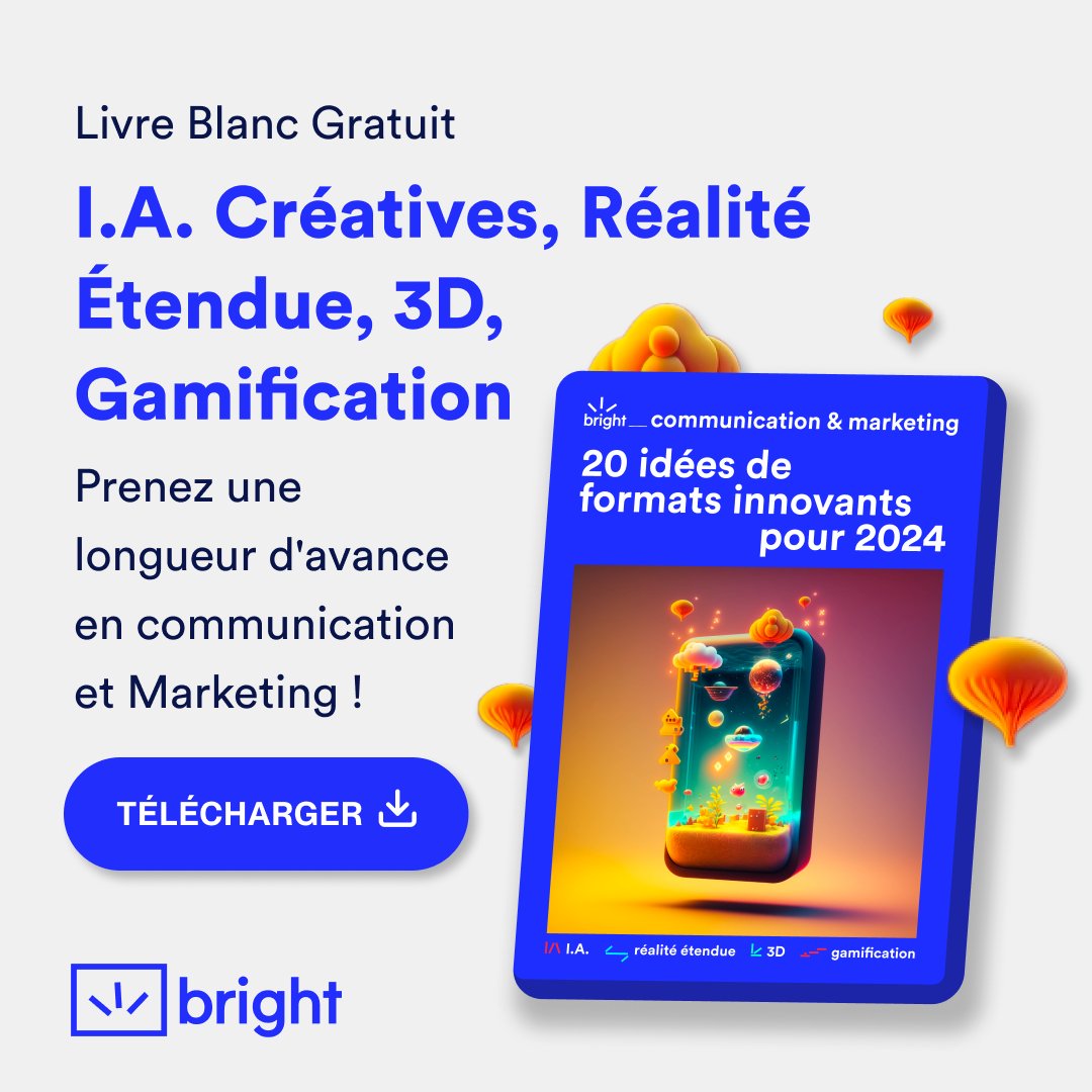 📢 [LIVRE BLANC] - 𝗟𝗲𝘀 𝗳𝗼𝗿𝗺𝗮𝘁𝘀 𝗱𝗲 𝗰𝗼𝗺𝗺𝘂𝗻𝗶𝗰𝗮𝘁𝗶𝗼𝗻 𝗶𝗻𝗻𝗼𝘃𝗮𝗻𝘁𝘀 𝗽𝗼𝘂𝗿 𝟮𝟬𝟮𝟰 🔥

On a passé les 1000 téléchargements la semaine dernière 🚀 

content.brig.ht/tendances-form…

#IA #AR #XR #webimmersif #gamification