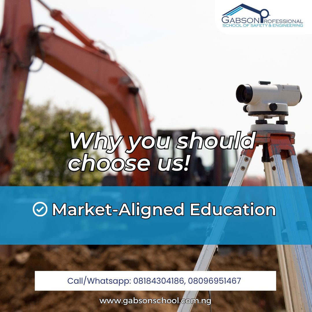 gabsonschool's tweet photo. Gabson School ensures its courses are tailored to current industry demands and trends. This means students learn the most up-to-date skills and knowledge that employers are seeking. 

WhatsApp/Call: 08184304186, 08096951467

#gabsonschool #vocationaltraining #technicalschool #hse https://t.co/DHxbSfE970
