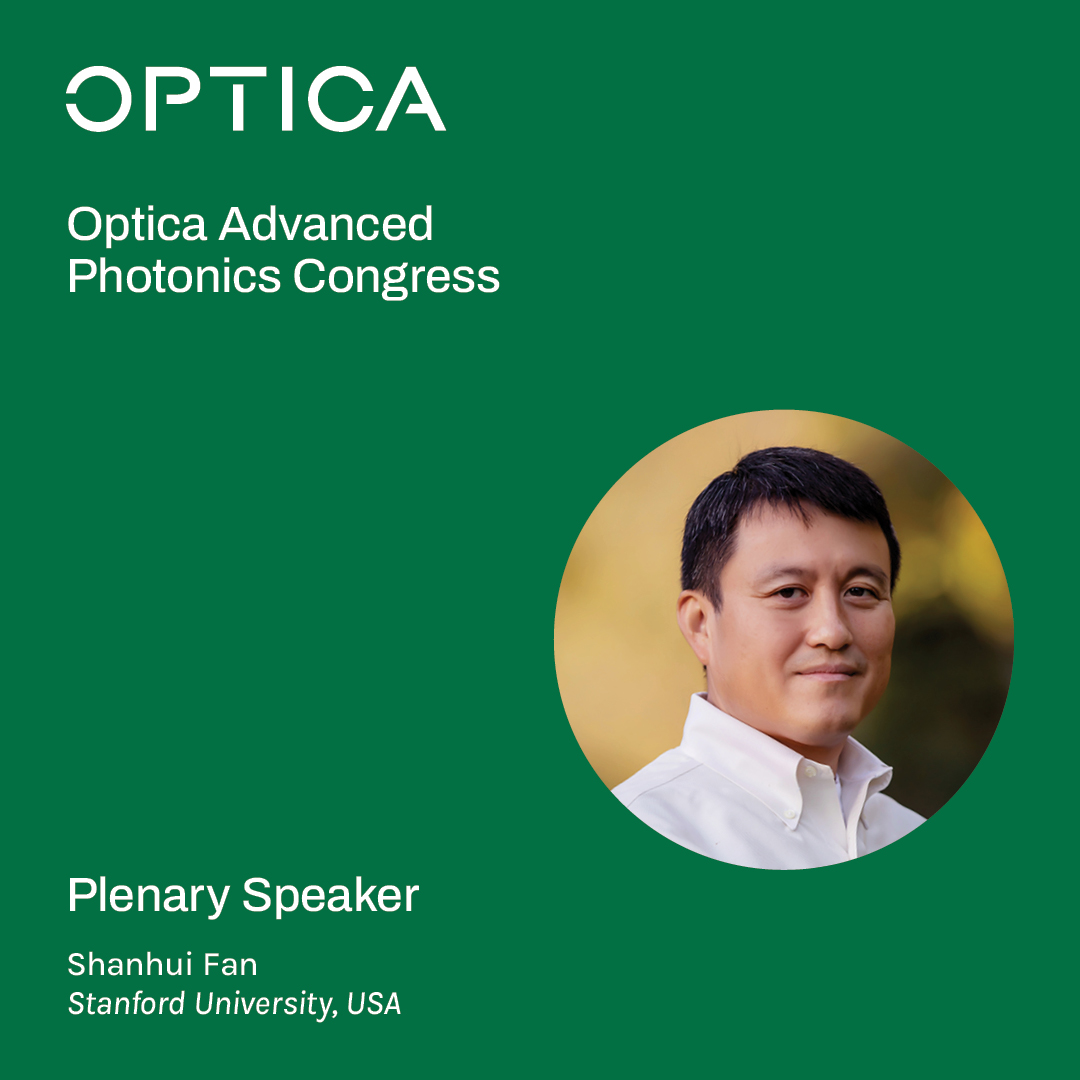 OpticaWorldwide's tweet photo. Get ready for #OpticaPhotonics24! 

Join plenary speaker Shanhui Fan for his talk: Thermal Photonics and Its Implications

Fan will examine the use of photonic structures to control thermal radiation and its use in #renewable energy.

Register: https://t.co/a99oJ8K37C https://t.co/j9Vbe7y84X
