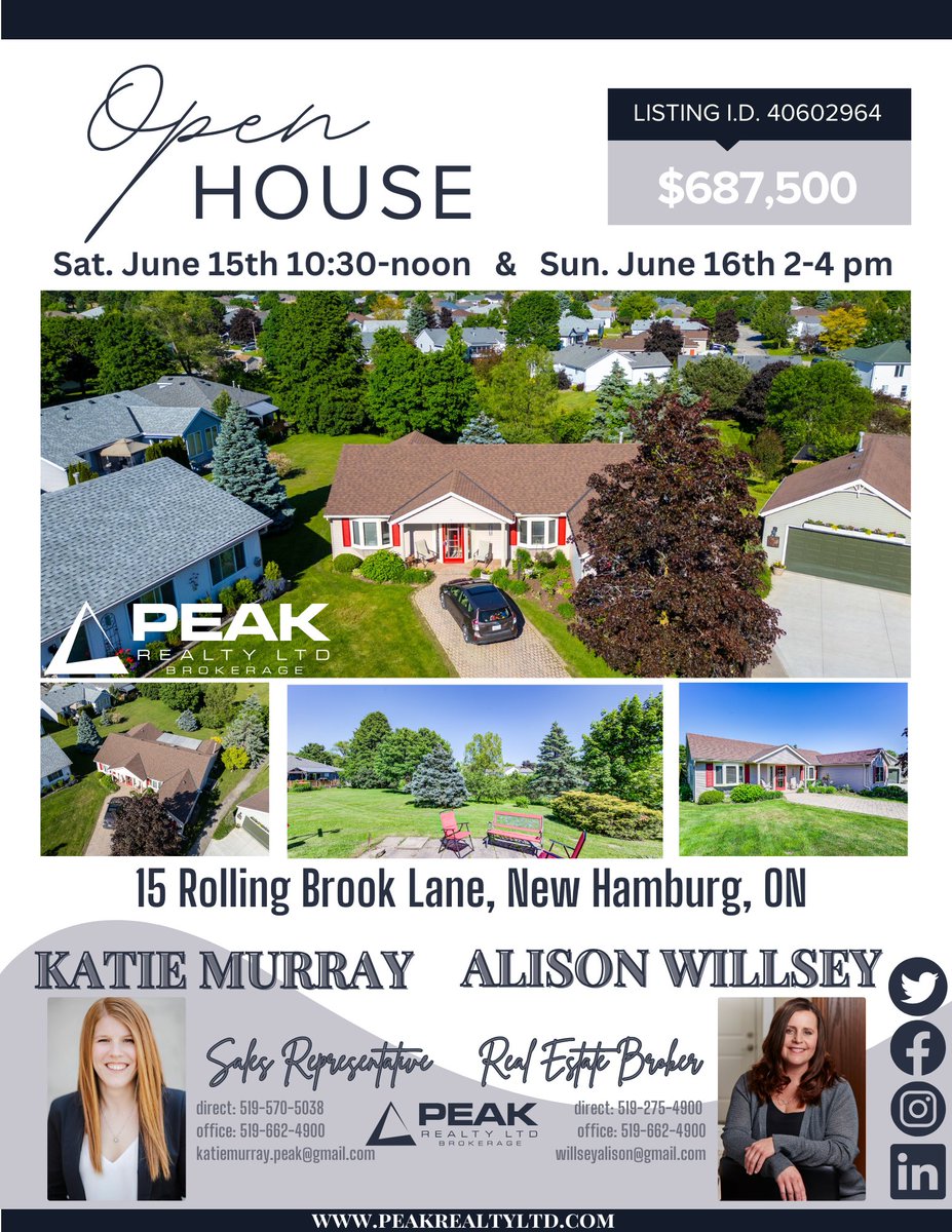 WillseyRealtor's tweet photo. #adultlifestyle #newhamburgontario #wilmottownship #minutestoKWand401  #communityactivities #communityevents #2bed2bath #covereddeck #beautifulviews #SnowRemoval #lawncare #parking  #openconceptlivinganddining #alisonwillseyrealtor #katiemurrayrealtor #peakrealtyltd https://t.co/dCeB20jn8T