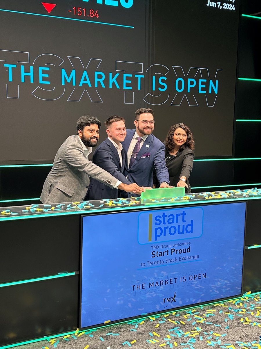 FaskenLaw's tweet photo. Last Friday @StartProud, Canada's collective for 2SLGBTQ+ students &amp; professionals, rang the TSX opening bell. Its president &amp; Fasken associate @Mathias_Memmel was there to highlight diversity's key role in global business. View the countdown: https://t.co/IJhu3Zs6gt

#PrideMonth https://t.co/ltjJ7mqbCy