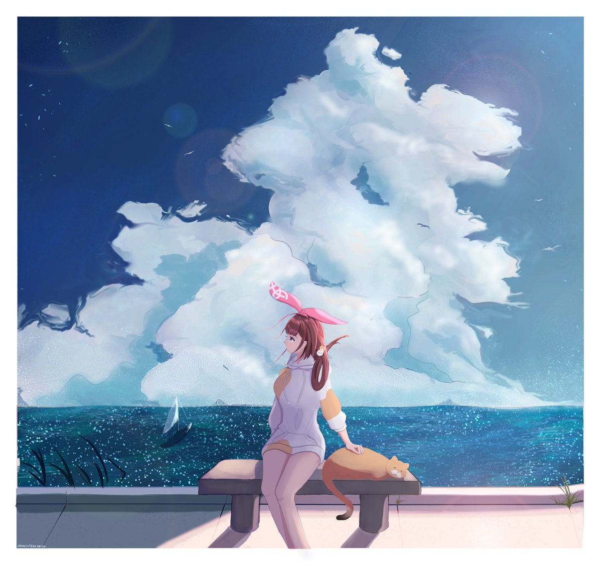 FancyFish16's tweet image. Two years ago, one of very the first illustrations I drew was of Ayamy by the sea. I still have a lot to learn but thought I would try again.

Happy Birthday Ayamy, I hope you like it 🩷
 
#あやみ誕生日2024 
#なまあやみ 
#かくあやみ