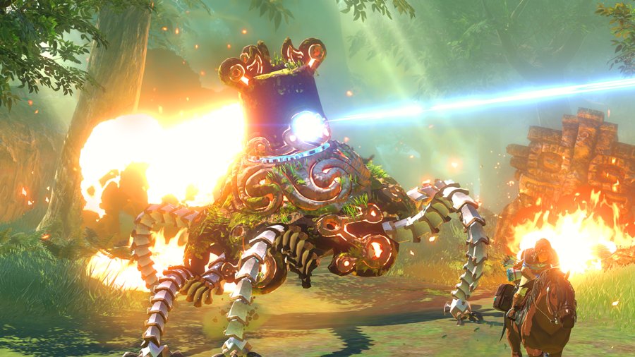 Zeltik's tweet photo. Breath of the Wild was revealed 10 years ago today!

At E3 2014, Eiji Aonuma unveiled "Zelda Wii U" - showing its huge world, and a redesigned Link fighting a Guardian! https://t.co/vzQQwxMt5Y