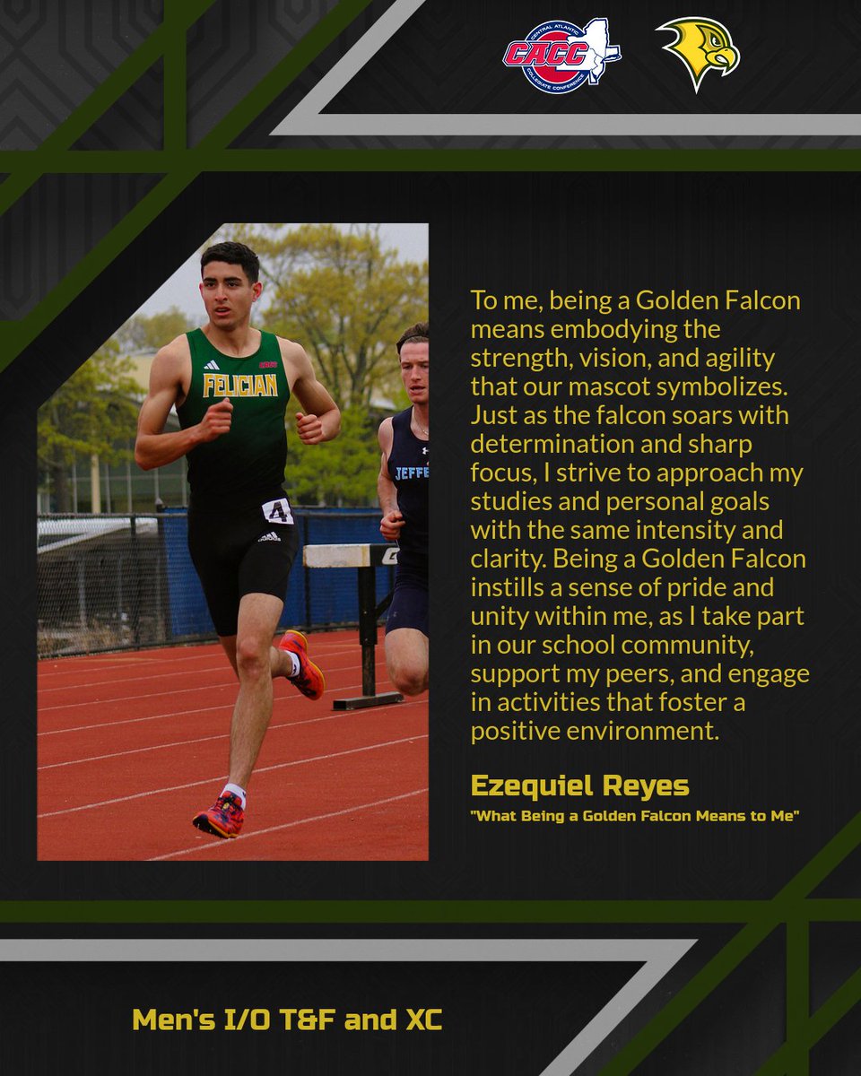 "What Being a Golden Falcon Means to Me" feat. Men's Indoor/Outdoor T&amp;F and Men's Cross-Country Athlete, Ezequiel Reyes👏