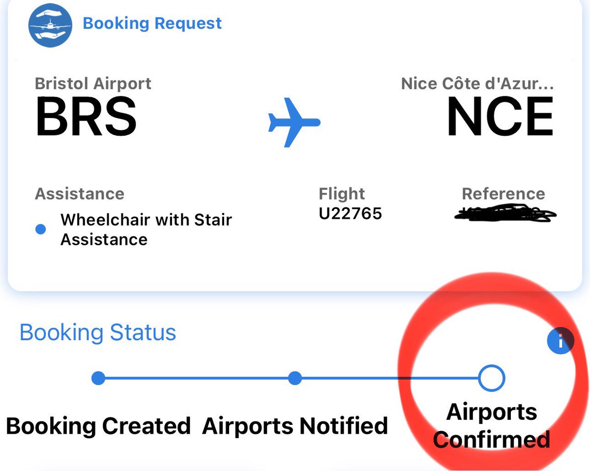 ContentedJames's tweet photo. @BristolAirport Thank you . So even though the booking is not showing as ‘airport confirmed’ it’s okay ? ( see pic red circle 🔴 ) https://t.co/M69R8FCIkP