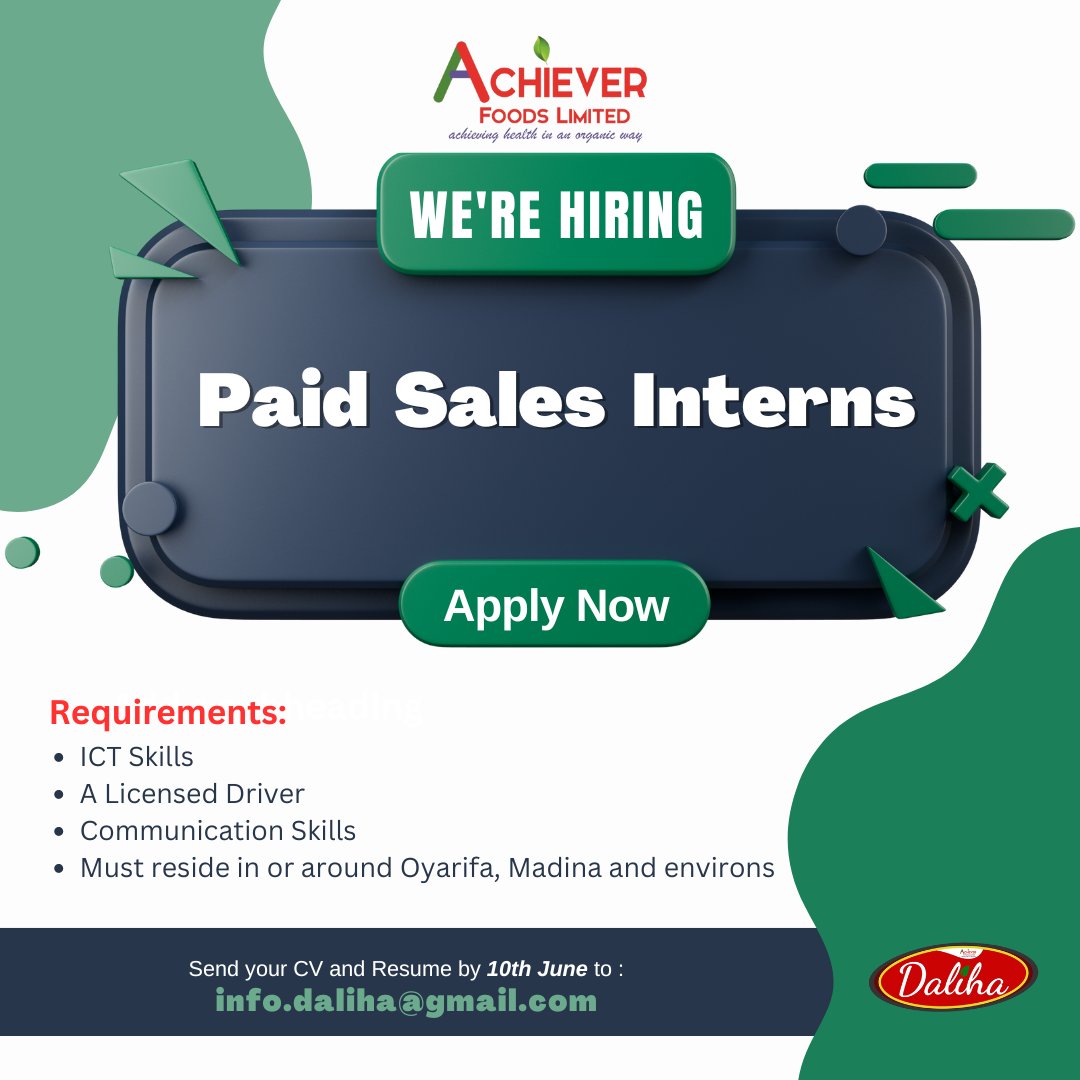 dalihafoods's tweet photo. 📧 Send your CV and Resume to info.daliha@gmail.com https://t.co/bXSTE52iLS