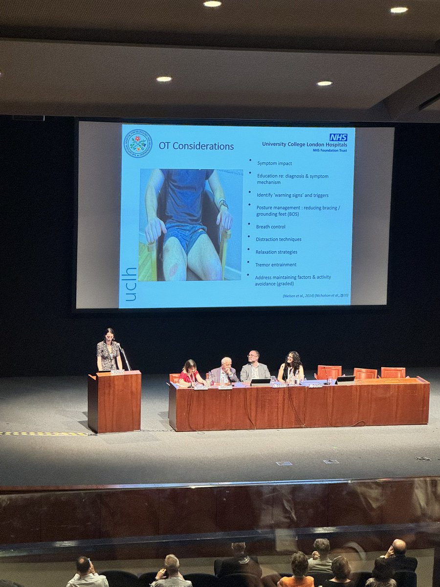 Team NHNN 🙌, Clare what a brilliant presentation, championing the role of Occupational Therapy in FND.  Highlighting the importance of integrating function/ vocation into therapy. #FNDS2024