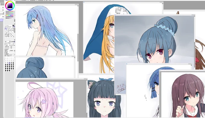 投下順に絵描きキャンバスから消してるんだが、なかなかにして一向に減らない( i _ i ) 