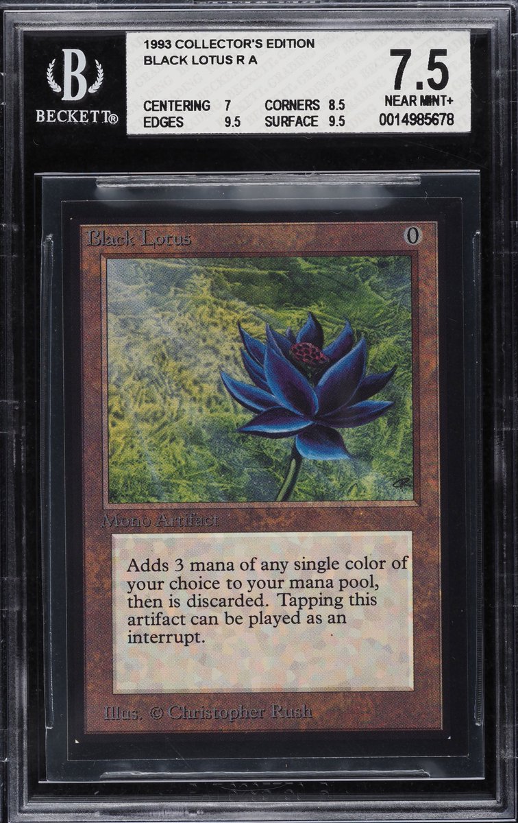 Collector Crypt (@collector_crypt) on Twitter photo π¨ JUST SOLD, 17 SOL ($2,750)π¨
Black Lotus is the most iconic trading card in all of Magic The Gathering πͺ·
It has been banned since 1993 due to being too overpowered for tournament play π«
This 1993 Collector's Edition was bought by one of the whales of the <a href="/Collector_Crypt/">Collector Crypt</a> π¨ JUST SOLD, 17 SOL ($2,750)π¨
Black Lotus is the most iconic trading card in all of Magic The Gathering πͺ·
It has been banned since 1993 due to being too overpowered for tournament play π«
This 1993 Collector's Edition was bought by one of the whales of the <a href="/Collector_Crypt/">Collector Crypt</a>