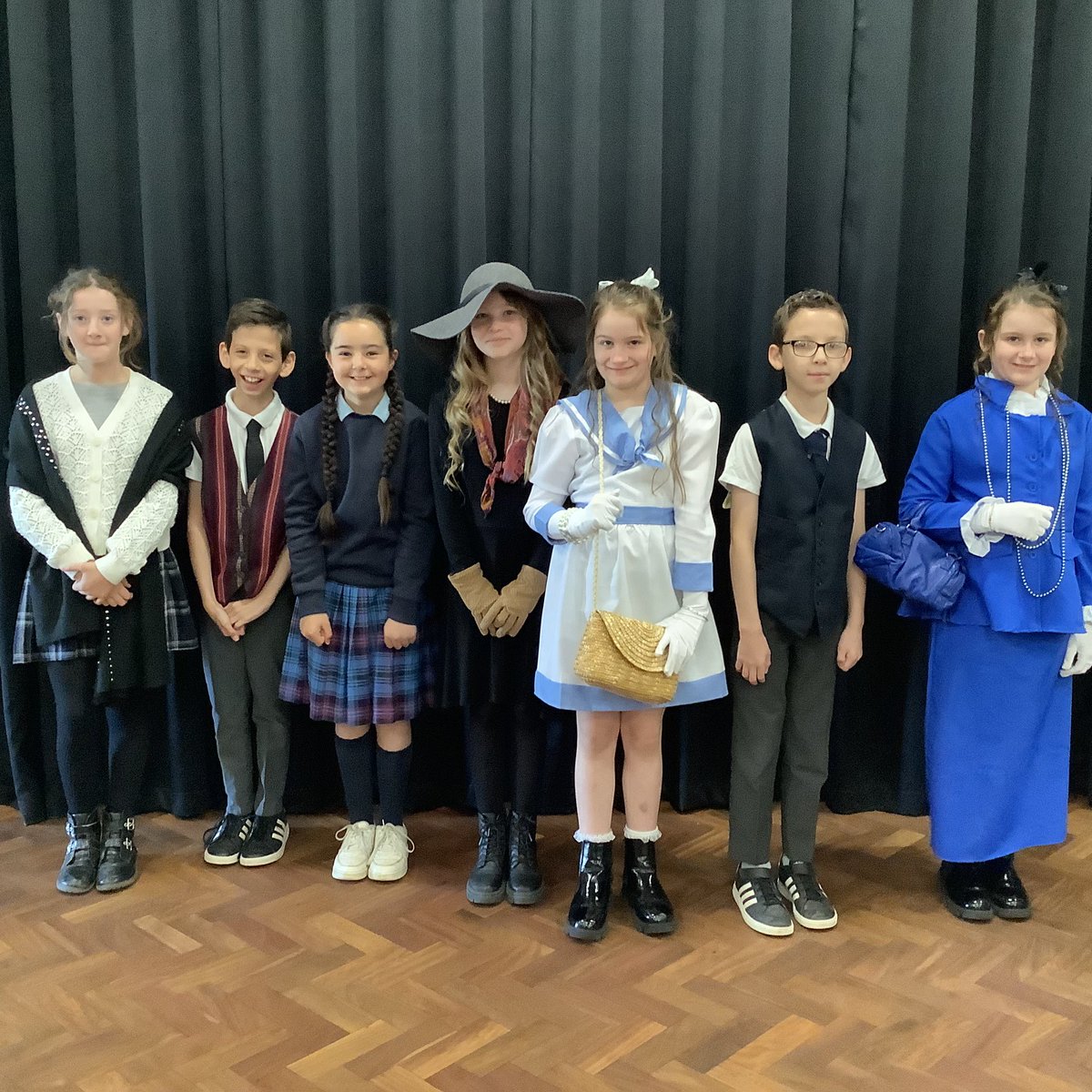 LlanFach2025's tweet photo. Great Titanic Dress up day today. Well done everyone for your fabulous costumes. https://t.co/9EtfFbTL3a