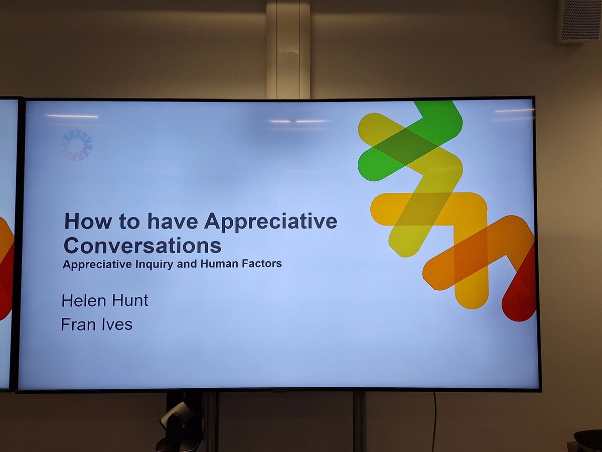HealthInnovWM's tweet photo. On Friday @ErgoFran and Helen Hunt delivered a workshop for @uhbtrust about #AppreciativeEnquiry and #HumanFactors as part of their 'Fostering a Culture of Civility' event. 

Helen said, "What a great audience who welcomed a different way of having an appreciative conversation." https://t.co/KmxJpJZrZo