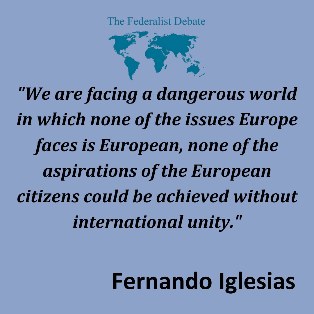 All'indomani delle cruciali Elezioni europee, proponiamo l'invito di Fernando Iglesias a rafforzare l'azione federalista presente su TFD 1/2024.

Per l'intervento completo e informazioni sugli abbonamenti federalist-debate.org

#thefederalistdebate #federalism #wfm