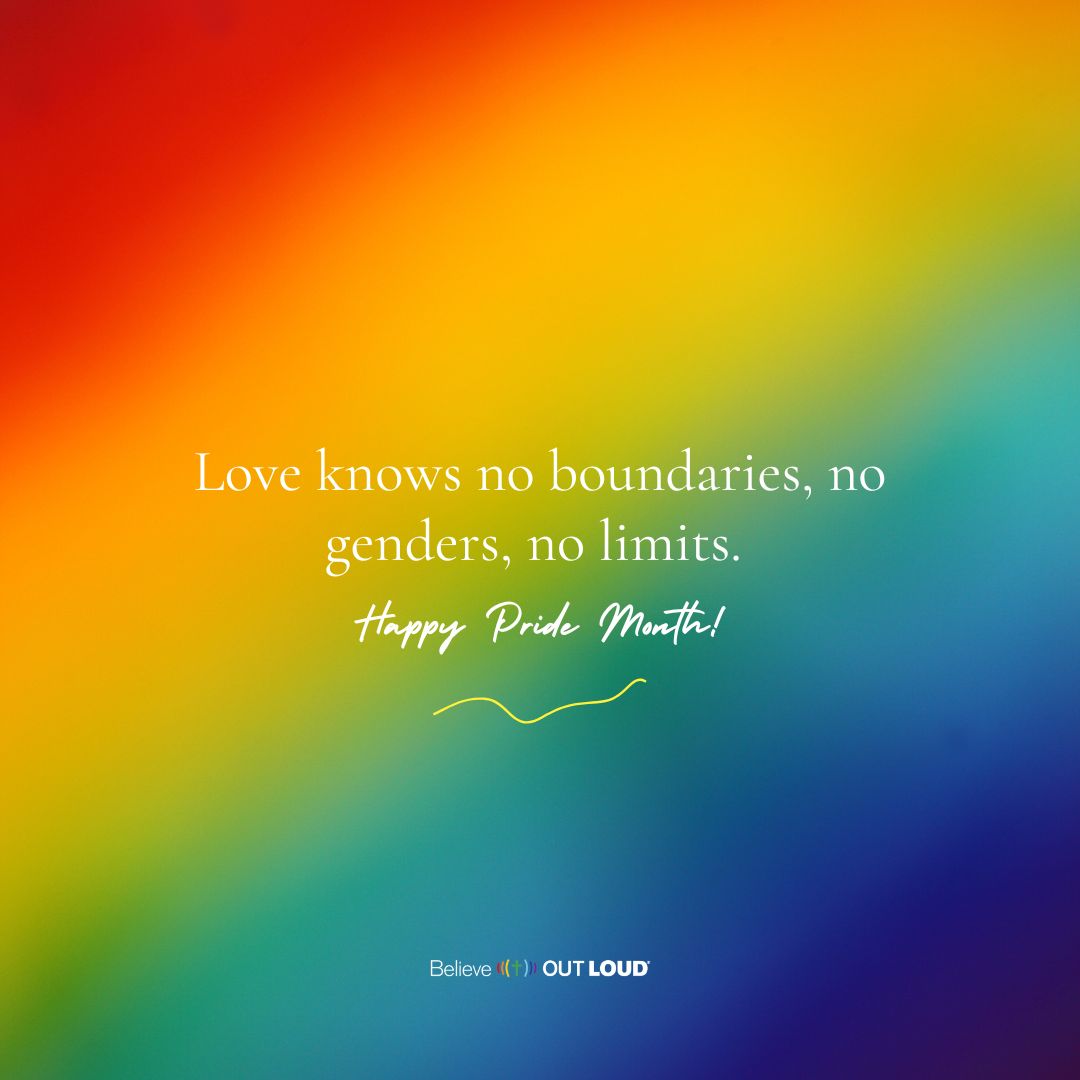 Love knows no boundaries, no genders, no limits. This Pride Month, let's  remember and celebrate that love is love, in all its beautiful forms.  Embrace the love that makes you who you, image size:1080x1080