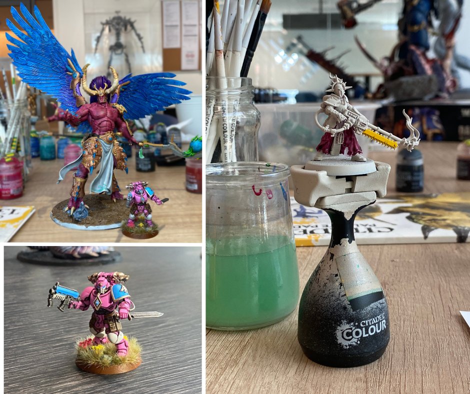 Focus_entmt's tweet photo. Appreciation post dedicated to the talented souls of Focus! 🎨

To take a break from serious matters, Doriane, Guillaume, Fabien, Pierre, and Maxime work magic with the brushes to bring life to Games Workshop's @Warhammer figurines! 🖌️

Here's a compendium of our favorites. 🌟 https://t.co/KZGQ98TvVV