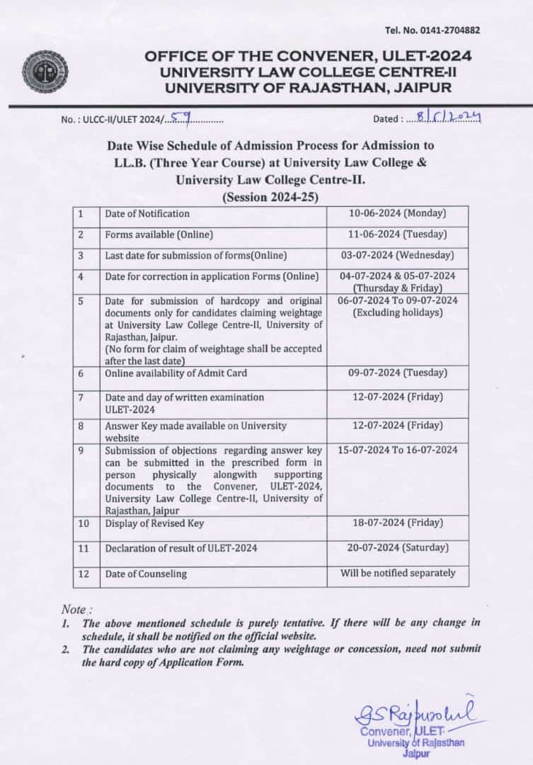 RakeshKhandela's tweet image. #राजस्थान_विश्वविद्यालय में लॉ कॉलेज (LL. B.)में जो भी छात्र प्रवेश लेना चाहता है! एंट्रेंस एग्जाम के लिए नोटिफिकेशन आ चूका है! 
#EntranceTest से सम्बंधित कोई भी जानकारी चाहिए तो आप मुझसे पूछ सकते है! 
शुक्रिया!🙏🏻
   राकेश खण्डेला 
   छात्र प्रतिनिधि 
राजस्थान विश्विद्यालय