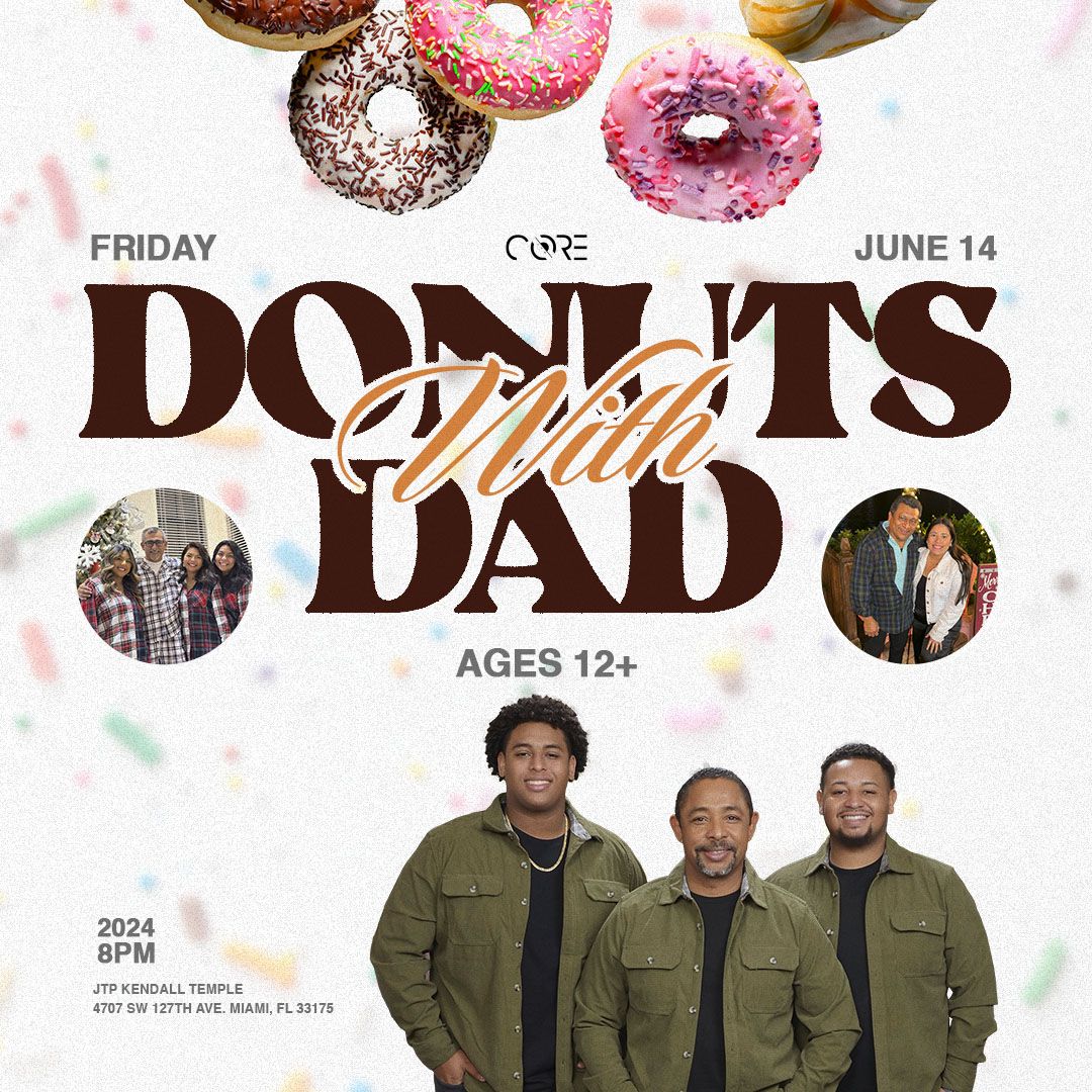 ✨ Join us for a sweet celebration this Friday night!

It's D🍩NUTS WITH DAD night at our special service honoring all fathers and father figures. Bring your dad, grandpa, uncle, or any special fatherly figure in your life for a night of treats and heartfelt moments. 

#JTPCore