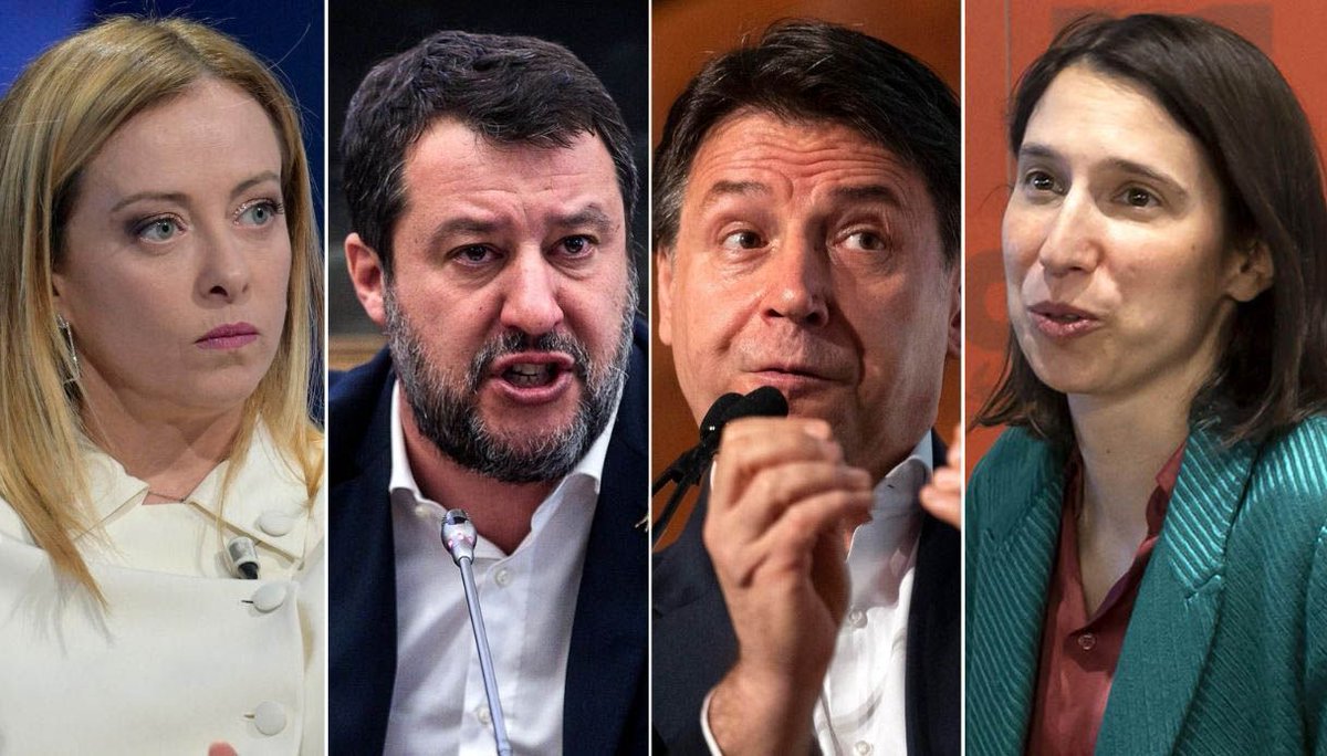 AgainCarlakak's tweet photo. ABBIAMO VINTO!!
BOCCIATI TUTTI I PAGLIACCI DI DX, SX E M5S

Avendo votato meno di un Italiano su due, tutta questa banda di pagliacci dovrebbe avere la decenza di dimettersi...
NON RAPPRESENTANO PIÙ NIENTE E NESSUNO!!
Siamo governati da un Partito (FdI) che gode in realtà del sostegno di un Italiano su sette, avendo preso poco più di 6 milioni di voti, a cui si oppongono due parassiti asserviti come Schlein e Conte che rappresentano rispettivamente un Italiano su nove (PD, 5,5 mln di voti) ed un Italiano su ventidue (M5S, 2,3 mln di voti).
Ora che siamo la maggioranza non dobbiamo far altro che unirci, mandarli tutti a casa accompagnati dalla giusta dose di pomodori marci e cominciare seriamente a lottare contro le elite naziliberiste di Bruxelles e Washington servite e riverite da questi occupanti ormai abusivi delle ns Istituzioni