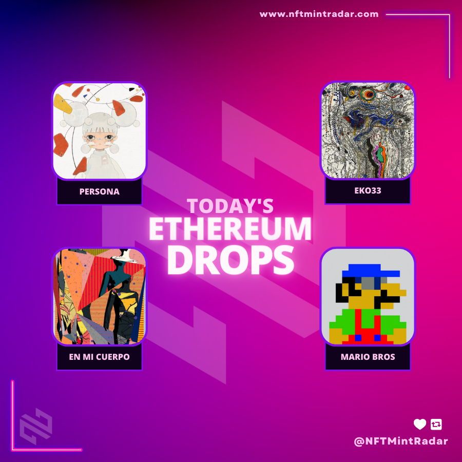 🚀Don't miss out on the hottest Ethereum mints of the day!🚀

🗓10th Jun

🟣<a href="/_juanrg92/">Juan Rodríguez García</a> - 0.1☰ 
🟣<a href="/Eko3316/">Eko33 | JeanJacques Duclaux</a> - 2☰
🟣@mariobrosNFT -0.008☰ 
🟣<a href="/kolahonn/">𝗸𝗼𝗹𝗮𝗵𝗼𝗻 ࿊</a> -0.15☰ 

#NFT #NFTs #NFTCommunity

Check it out now ⬇
buff.ly/4ay76nL