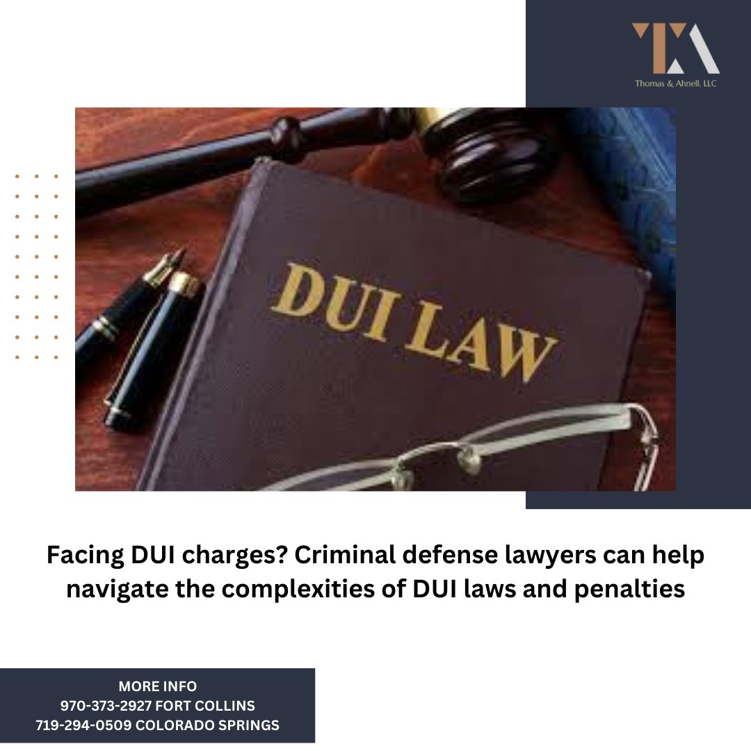 TLFlawfirm's tweet photo. Facing DUI charges? Criminal defense lawyers can help navigate the complexities of DUI laws and penalties. #CriminalDefense #DUI #LegalHelp #denverlawyers #denverlawfirm #coloradolawfirm #coloradolawyer #denverlawyers https://t.co/pnI75yexil