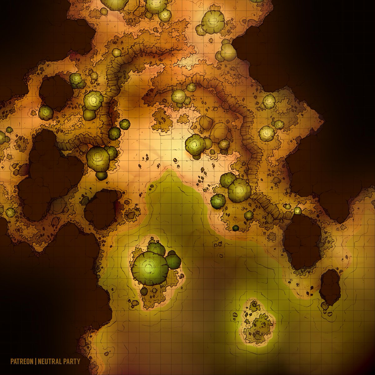 Don't forget to take breaks when adventuring, even when you find yourselves deep below the surface. Take a break and relax on the sandy shores of a massive underground lake, enjoy the rotten spore-filled breeze, &amp; listen to the soothing bugs' songs #dnd #pathfinder #roll20