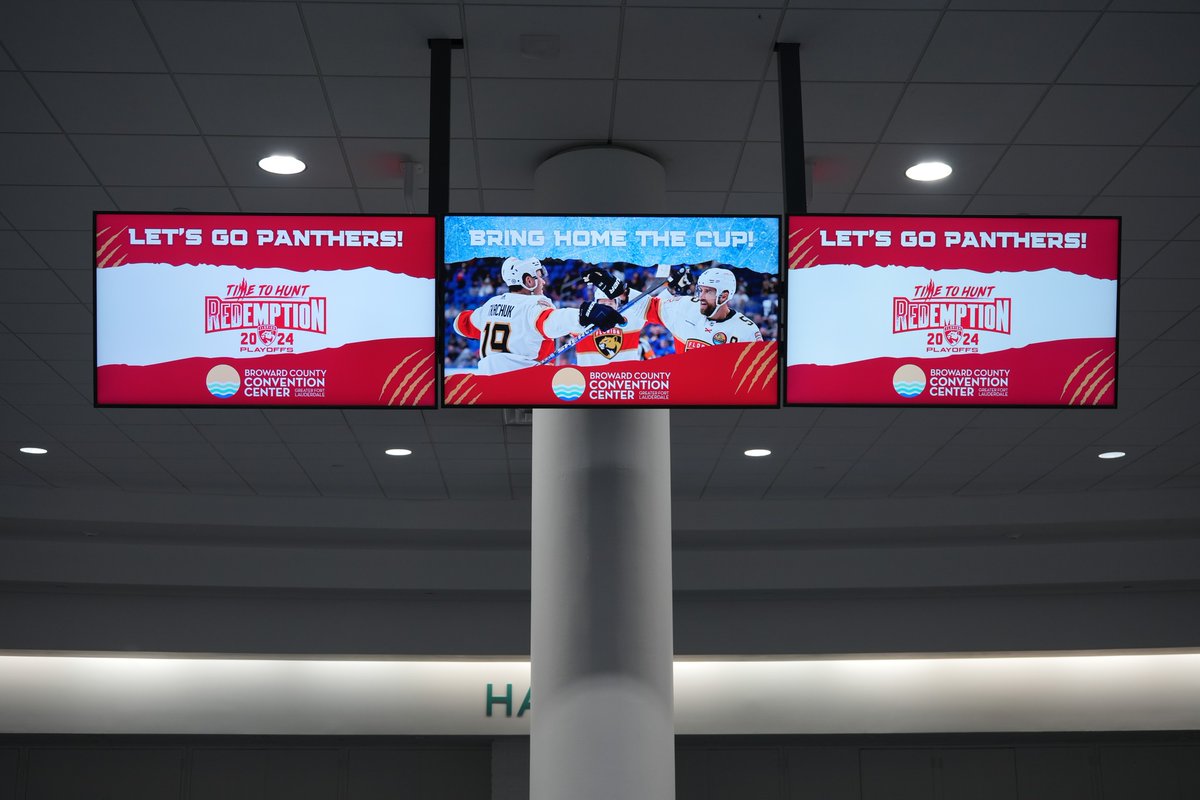LET'S GO PANTHERS! 🏒

In support of our <a href="/flapanthers/">Florida Panthers</a> on their hunt for the Stanley Cup, we have turned the entire convention center panther red!

#LetsGoPanthers #TimeToHunt