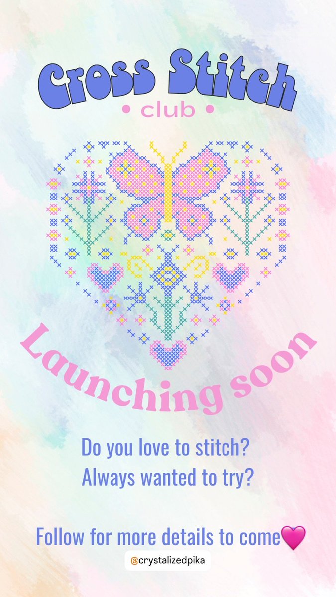 🐸Do you love to cross stitch? 
🍄Maybe you’ve always wanted to try.

We’re coming soon! Launching end of Summer 

Partnered with amazing artists like <a href="/vinnetart/">Vinnet 🌸 Pixel Art ✨</a> to bring you a chill crafty community.

✨Follow for more info to come soon ✨
