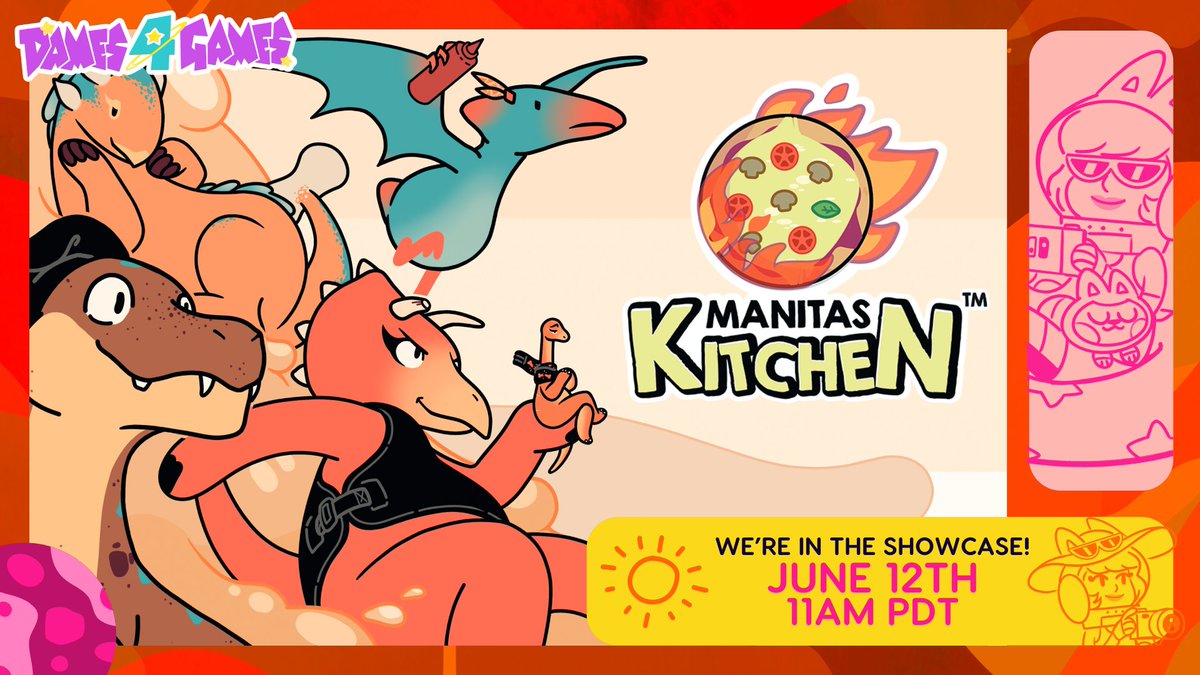 🤗Tomorrow we'll be at <a href="/Dames4Games/">Dames 4 Games</a> talking about Manitas Kitchen🥳

😜Don't miss it!!!