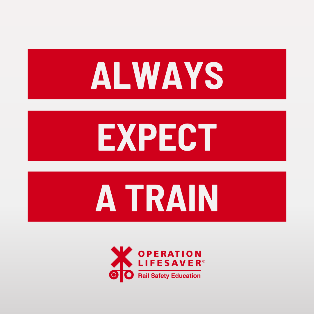 olinational's tweet photo. Always expect a train at any crossing, at any time, in either direction. #SeeTracksThinkTrain 
#RailSafetyEducation https://t.co/HyhqdLIFg9