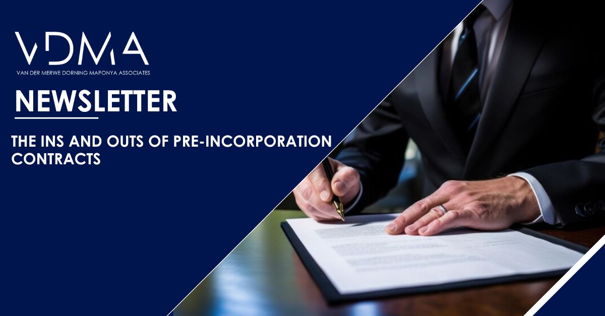 VDMALAW's tweet image. a. FEATURE ARTICLE: THE INS AND OUTS OF PRE-INCORPORATION CONTRACTS

Don't miss this must-read feature: Click on the link below for the full article: 
THE INS AND OUTS OF PRE-INCORPORATION CONTRACTS - VDMA | CORPORATE AND COMMERCIAL LAW (vdmalaw.com)
