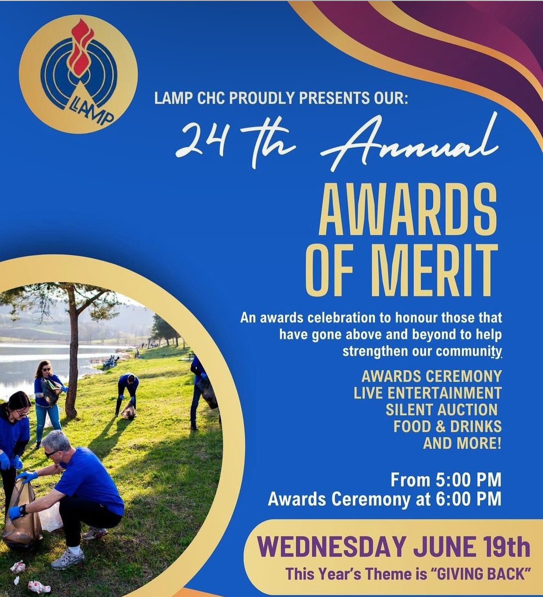 WtDiabetes's tweet photo. Save the date!
LAMP CHC is hosting the 24th Annual Awards of Merit on Wednesday, June 19th, starting at 5:00 PM. Join us to honor those who contribute to strengthening our community. Enjoy live entertainment, a silent auction, food and drinks, and more 🥰 https://t.co/lrFF1RzMHs