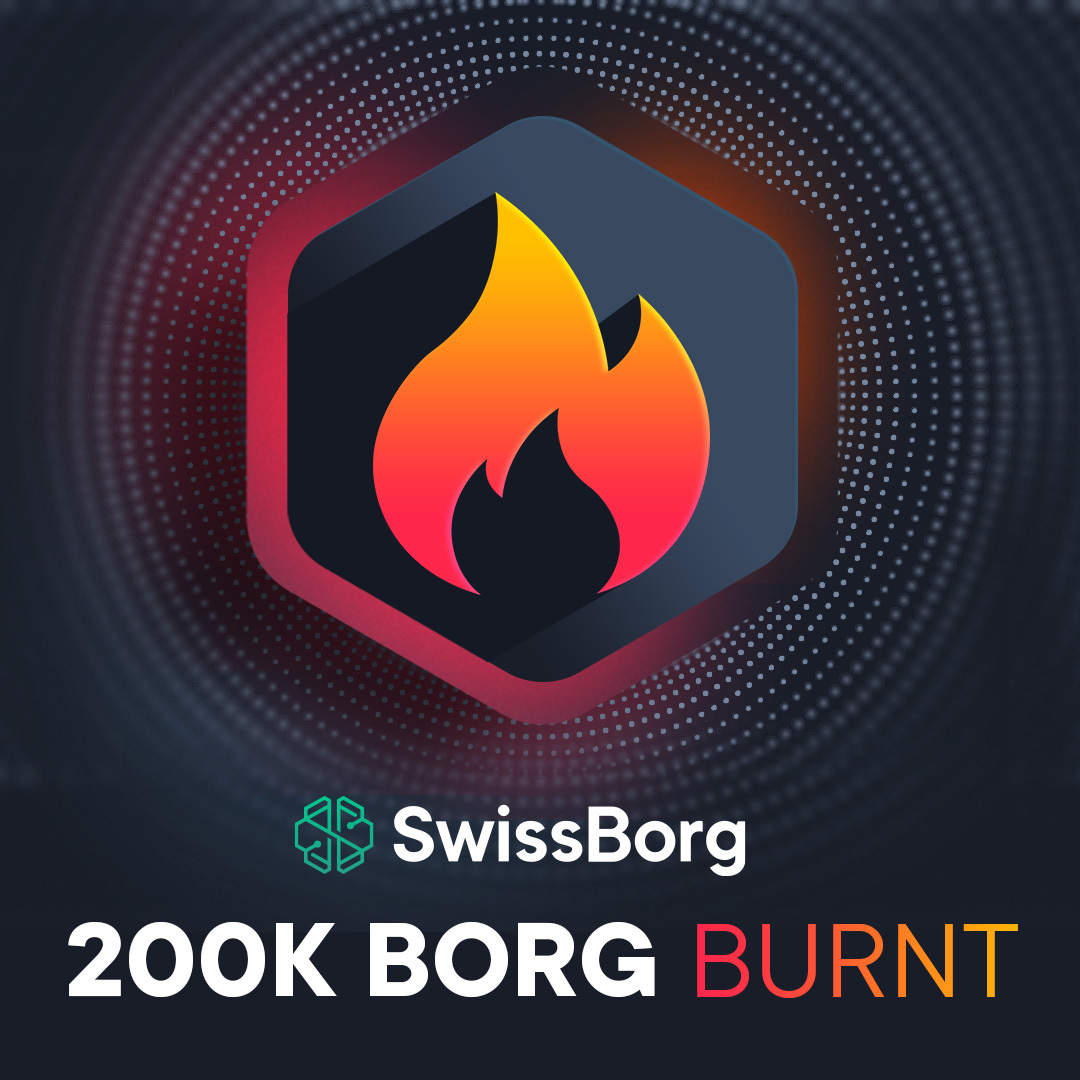 swissborg's tweet photo. We have just thrown 200,000 $BORG tokens in the 🔥!

Every Quarter, our Community helps us decide how many tokens we should Burn in order to keep the #SwissBorg ecosystem deflationary! 🤩

Transaction: https://t.co/alM06XjywT https://t.co/VuNqMU3N4L