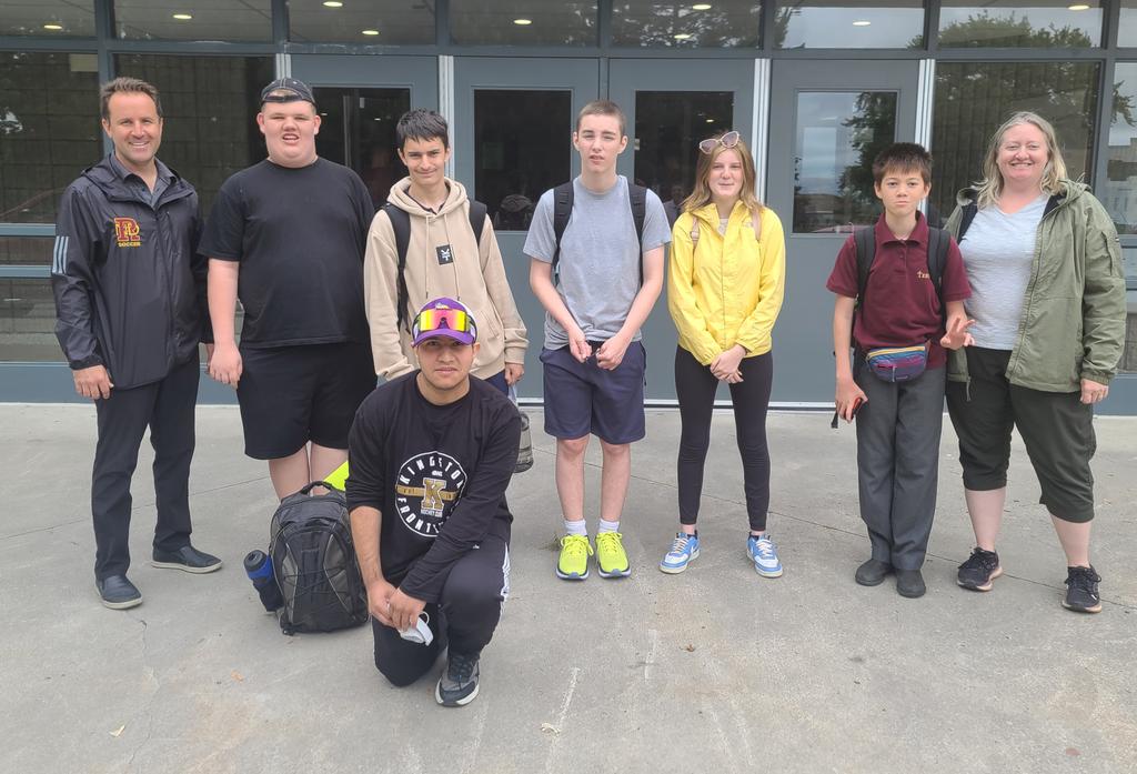 RegiNotreDame's tweet photo. Off to Windsor for the provincial floorball championships. Go Panthers! @RNDAthletics @alcdsb https://t.co/Q4EWJpcHC4
