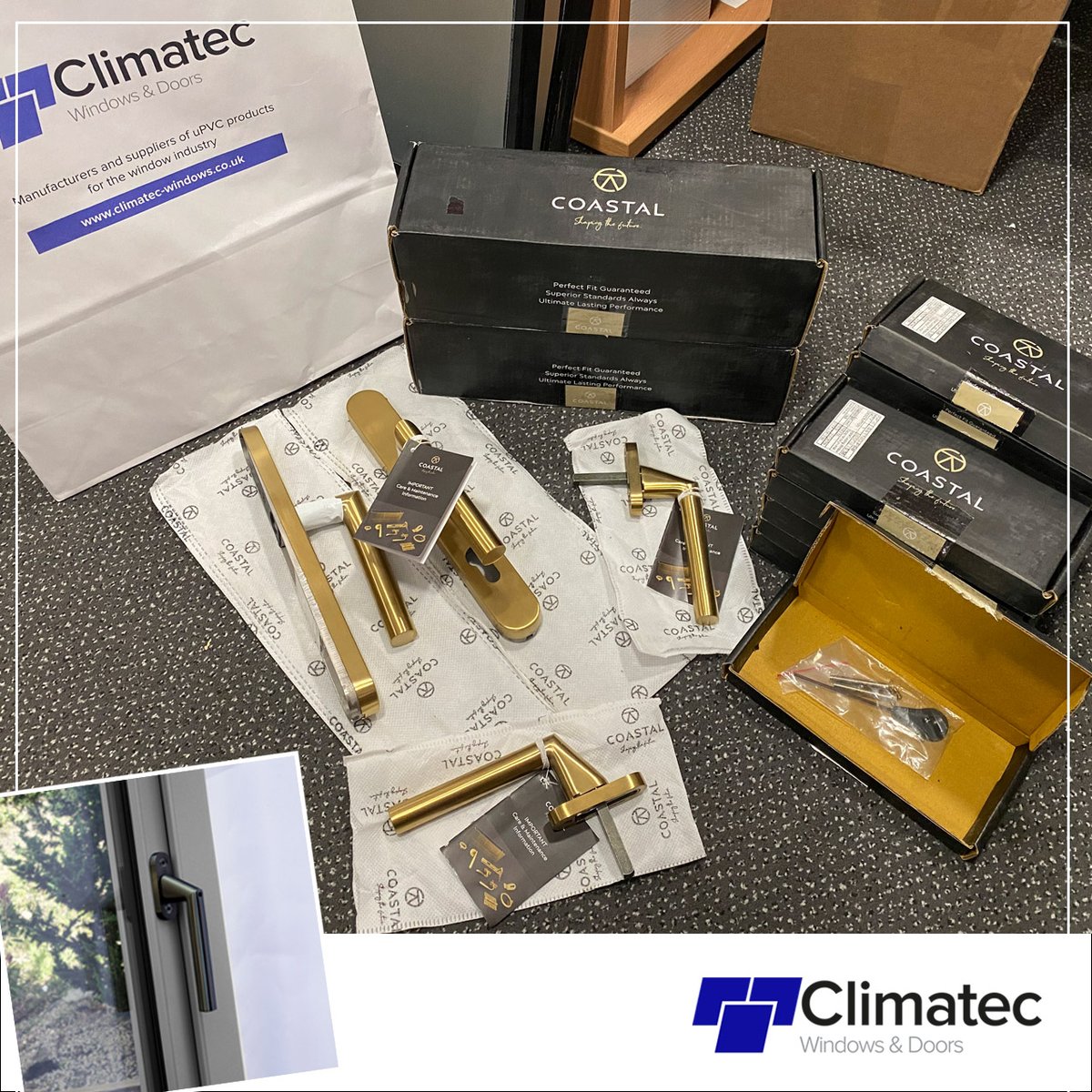 ClimatecWinLtd's tweet photo. Nice to see customers upgrading to our luxury contemporary hardware products – This homeowner wanted satin brass for their home and our Coastal window and door handles were the perfect fit.
@Coastal_Group
#windowsanddoors
#southendmanufacturer
#climatecwindows https://t.co/xiBPrPSN9I