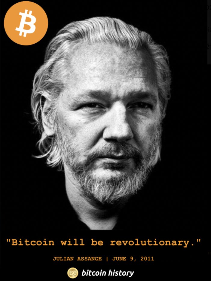 pete_rizzo_'s tweet photo. ✨ Julian Assange on #Bitcoin at $21, exactly 13 years ago. Set this man free 👏 https://t.co/XuQZ1EMico