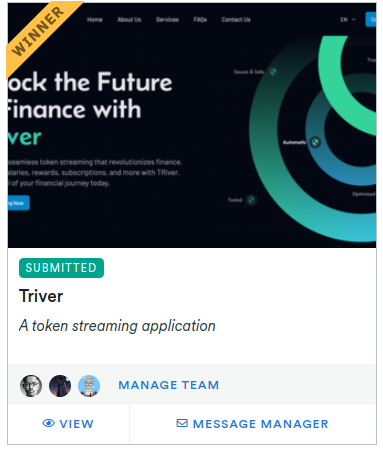 Zee🦋 (@gathoni_zarah) on Twitter photo First hackathon bagged📌 . Triver, a token streaming platform on <a href="/LiskHQ/">Lisk</a>  blockchain. Grateful for my amazing teammates <a href="/OneSignor/">SignorDev🦅</a>  and <a href="/Josh_dfg/">Josh_dfG</a> . Thankyou  <a href="/Web3Bridge/">Web3bridge™ Africa</a> and <a href="/DaoLadies/">Kenya Blockchain Ladies DAO</a>  for the opportunity First hackathon bagged📌 . Triver, a token streaming platform on <a href="/LiskHQ/">Lisk</a>  blockchain. Grateful for my amazing teammates <a href="/OneSignor/">SignorDev🦅</a>  and <a href="/Josh_dfg/">Josh_dfG</a> . Thankyou  <a href="/Web3Bridge/">Web3bridge™ Africa</a> and <a href="/DaoLadies/">Kenya Blockchain Ladies DAO</a>  for the opportunity