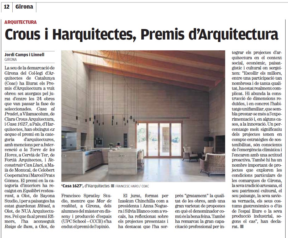 COACGirona's tweet photo. 👉 Els mitjans de comunicació es fan ressò dels projectes premiats en els #Premis d'#Arquitectura de les #Comarques de #Girona 2024

➡️ Pots conèixer amb detall totes les obres al portal https://t.co/KUXsW1eXqh https://t.co/vQQIptJrd0