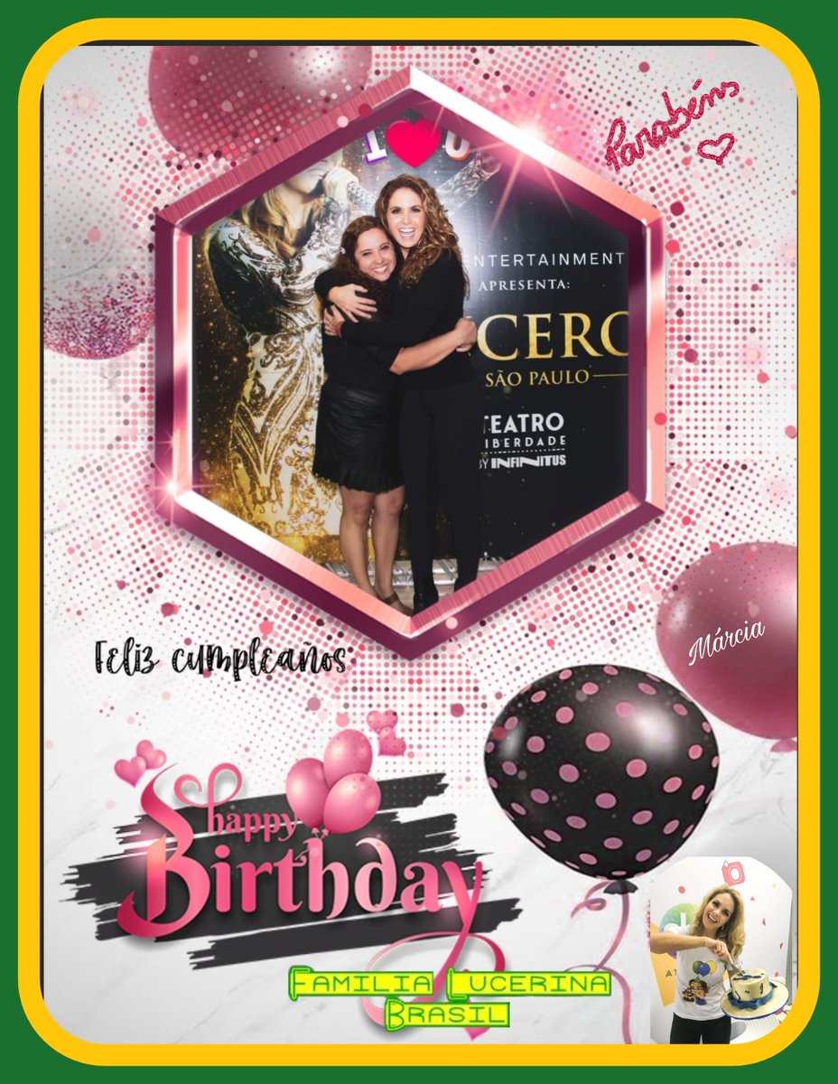 FamiLucerinaBR's tweet photo. @LuceroMexico diva linda maravilhosa ❤️; hoje é um dia muito especial para sua lucerina  @marciandrade41 ! É seu aniversário e ela ficará muito feliz se você a felicitar com PARABÉNS e BEIJOCAS 👏🏻🎂🎈🎊🎉🥳😘🥰 https://t.co/1tUuGPH0gN