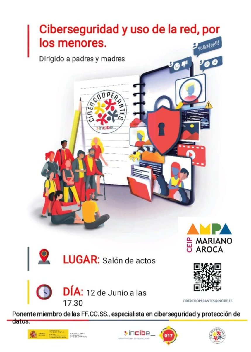 Este miércoles te esperamos en la charla sobre Ciberseguridad. No te la pierdas.