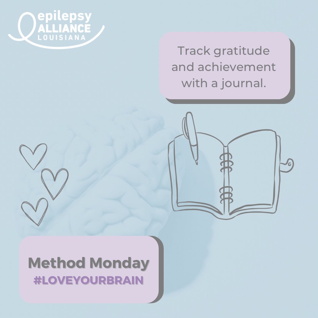 EpilepsyLA's tweet image. Celebrate EAL’s #MethodMonday by tracking your achievements with a journal! #loveyourbrain #EAA 💜📓