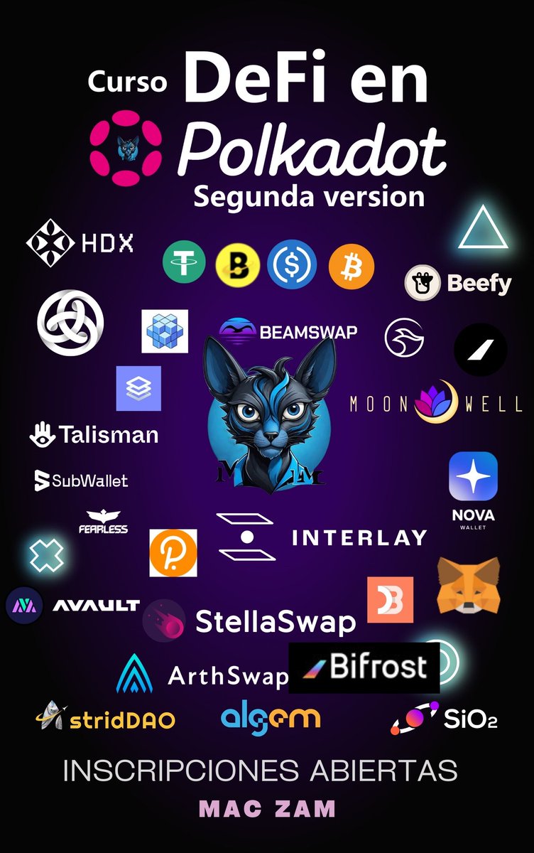Próximos a iniciar el curso DeFi en Polkadot.

Te esperamos.