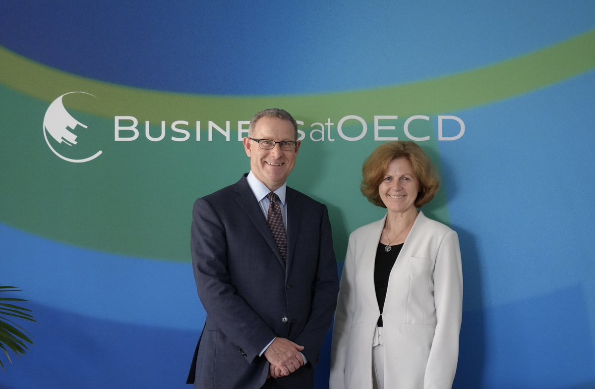 Business at OECD (@businessatoecd) on Twitter photo 🤝 Today, our Executive Director Hanni Rosenbaum was delighted to meet with <a href="/ACCINews/">Australian Chamber of Commerce & Industry (ACCI)</a> CEO @mckellar_andrew.
They discussed their important engagement with us. We are proud to represent Australian business at the <a href="/OECD/">OECD ➡️ Better Policies for Better Lives</a>.
Our global network ➡️ businessatoecd.org/global-network 🤝 Today, our Executive Director Hanni Rosenbaum was delighted to meet with <a href="/ACCINews/">Australian Chamber of Commerce & Industry (ACCI)</a> CEO @mckellar_andrew.
They discussed their important engagement with us. We are proud to represent Australian business at the <a href="/OECD/">OECD ➡️ Better Policies for Better Lives</a>.
Our global network ➡️ businessatoecd.org/global-network