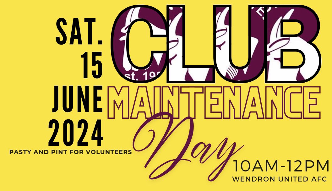 Looking to get involved in local football or support your community?
Join us on the 15th to lend a hand 🤚