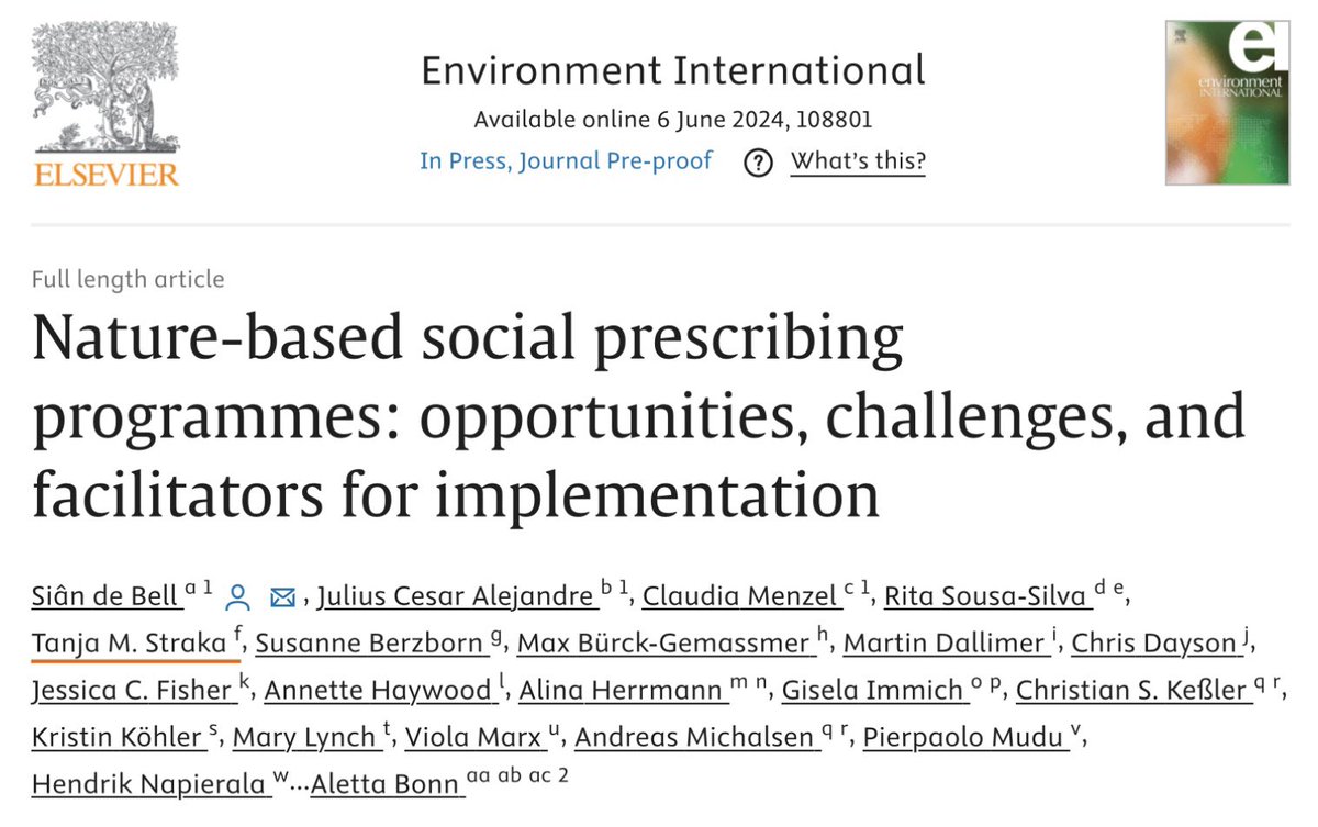 Julze Alejandre @julzealejandre.bsky.social (@julzealejandre) on Twitter photo Still a pre-proof version but very pleased to share our <a href="/BritishCouncil/">British Council</a>-funded stakeholder involvement paper on #naturebased #socialprescribing. 👥🍃💦
Co-authored with <a href="/SiandB/">Sian de Bell</a> & @claudia__menzel, our amazing mentors <a href="/rachelohry/">Dr. Rachel Oh (胡瑞颖) 🌳🦉🦕</a> <a href="/MelissaMarselle/">Dr Melissa Marselle</a> <a href="/AlettaBonn/">Aletta Bonn</a>! Still a pre-proof version but very pleased to share our <a href="/BritishCouncil/">British Council</a>-funded stakeholder involvement paper on #naturebased #socialprescribing. 👥🍃💦
Co-authored with <a href="/SiandB/">Sian de Bell</a> & @claudia__menzel, our amazing mentors <a href="/rachelohry/">Dr. Rachel Oh (胡瑞颖) 🌳🦉🦕</a> <a href="/MelissaMarselle/">Dr Melissa Marselle</a> <a href="/AlettaBonn/">Aletta Bonn</a>!