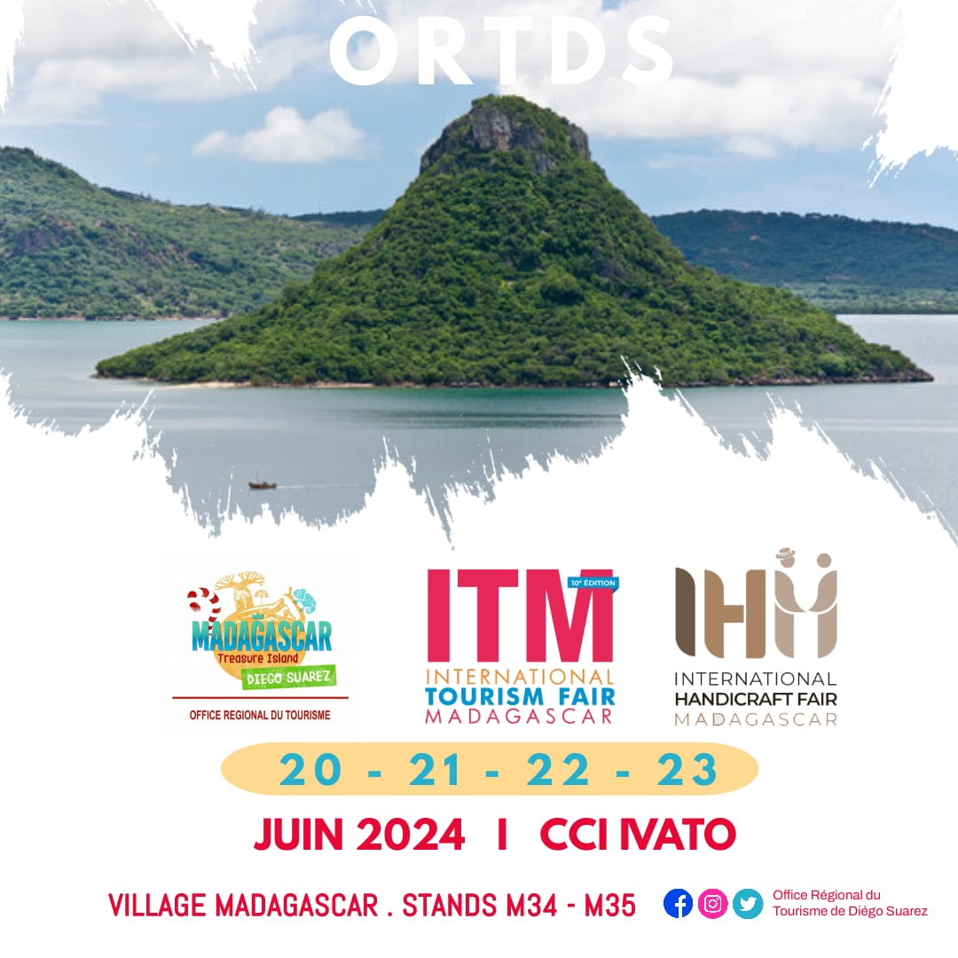 OfficeDiego's tweet photo. ✨ Rejoignez-nous au salon ITM &amp; IHM 2024 ! ✨
⭕ Du  20-21-22-23 juin 2024 au CCI Ivato, Antananarivo. 
‼️Rendez-vous au stand M34 et M35‼️
#tourisme #voyage #diegosuarez #salonITM2024 #salonIHM2024 #adventure #visitdiegosuarez https://t.co/6N8AXOfVdy
