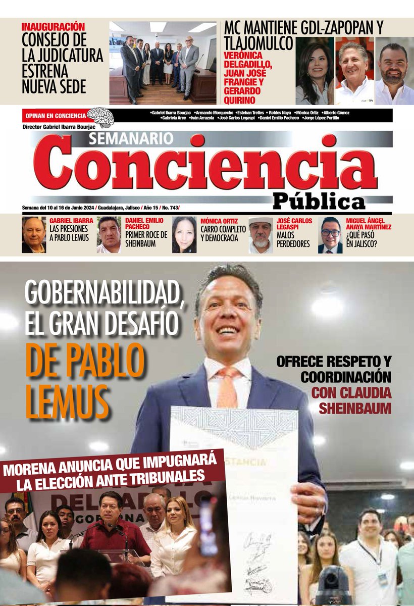 bourjack's tweet photo. El gran desafío que enfrentará @PabloLemusN será construir Gobernabilidad; tendrá que tejer muy fino con @Claudiashein para que en #Jalisco Morena no lo entrampe y evitar que se repita la historia de Nuevo León
Link: https://t.co/s93sM0kwMf https://t.co/A4yHkUr1e0