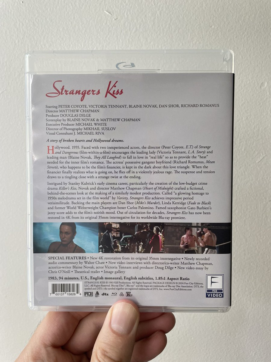 FunCityEdition's tweet photo. A first look at STRANGERS KISS (1983) sans slipcovers. You can preorder now at FCE. Will start shipping soon. 👉 https://t.co/2jKf9ojF9X
#StrangersKiss #MatthewChapman #VictoriaTennant #BlaineNovak #PeterCoyote #FunCityEditions https://t.co/x5elbf4E08