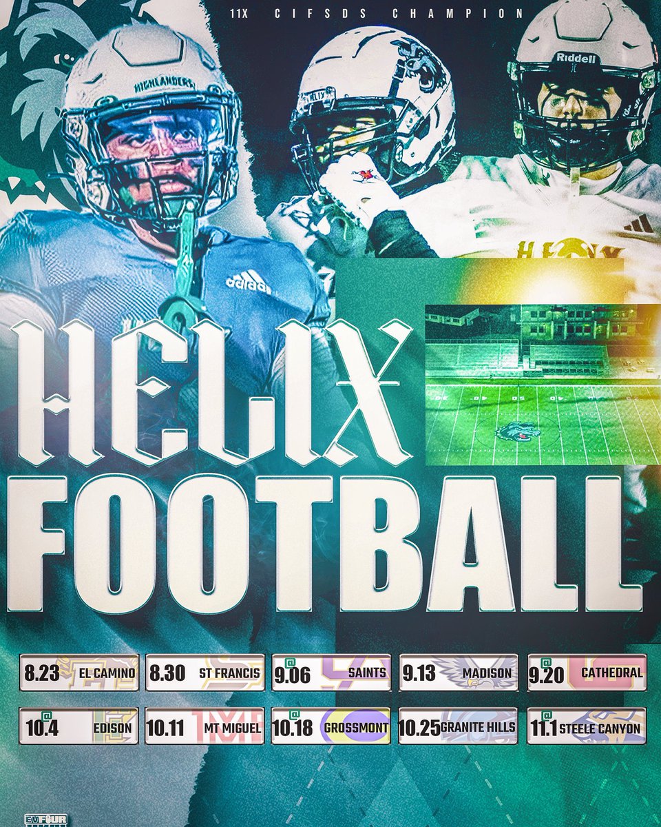 The road to #Win12 is here. 

Some familiar faces, some highly anticipated matchups, a road trip and a rivalry renewed. Mark your calendars and clear your Friday nights. Let us know in the replies which games you’re most excited for. ⬇️🐾🟢⚪️

#HelixFootball