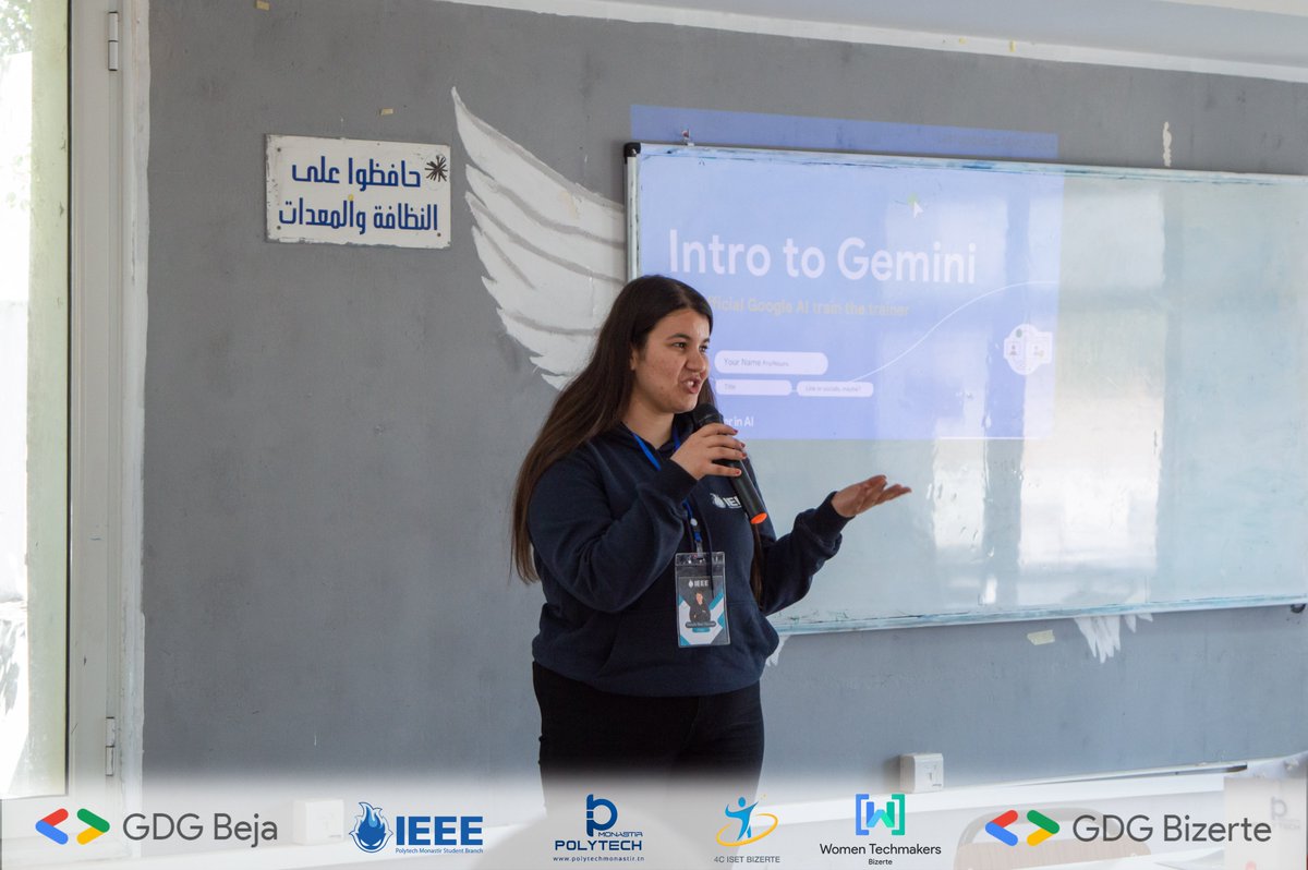 🚀 Opening presentations at Build with AI feature GDG Bizerte, GDG Beja, 4C Iset Bizerte, IEEE Polytech Monastir, and Polytech! Join us as we explore the possibilities of artificial intelligence. #BuildWithAI #TechInnovation