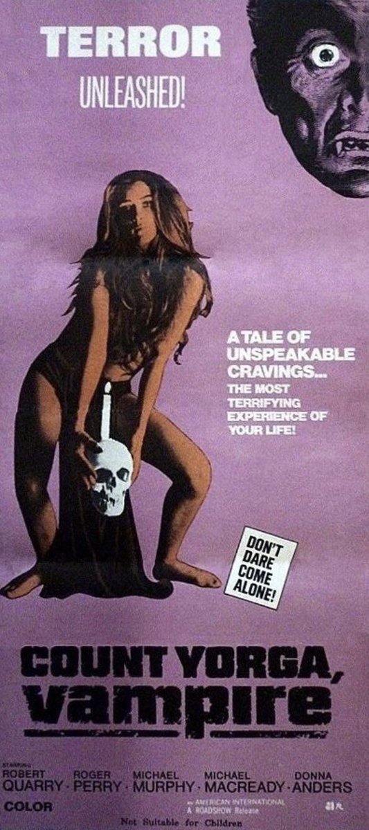 monstersndrinks's tweet photo. Today, in 1970, a new vampire appeared on the cinema landscape, “Count Yorga, Vampire”, starring Robert Quarry in the title role. Quarry very much fits the bill of a aristocratic type of vampire, sinister, sly & sophisticated. If you’ve not seen it, check it out. #CountYorga https://t.co/R2DgXtvhC9