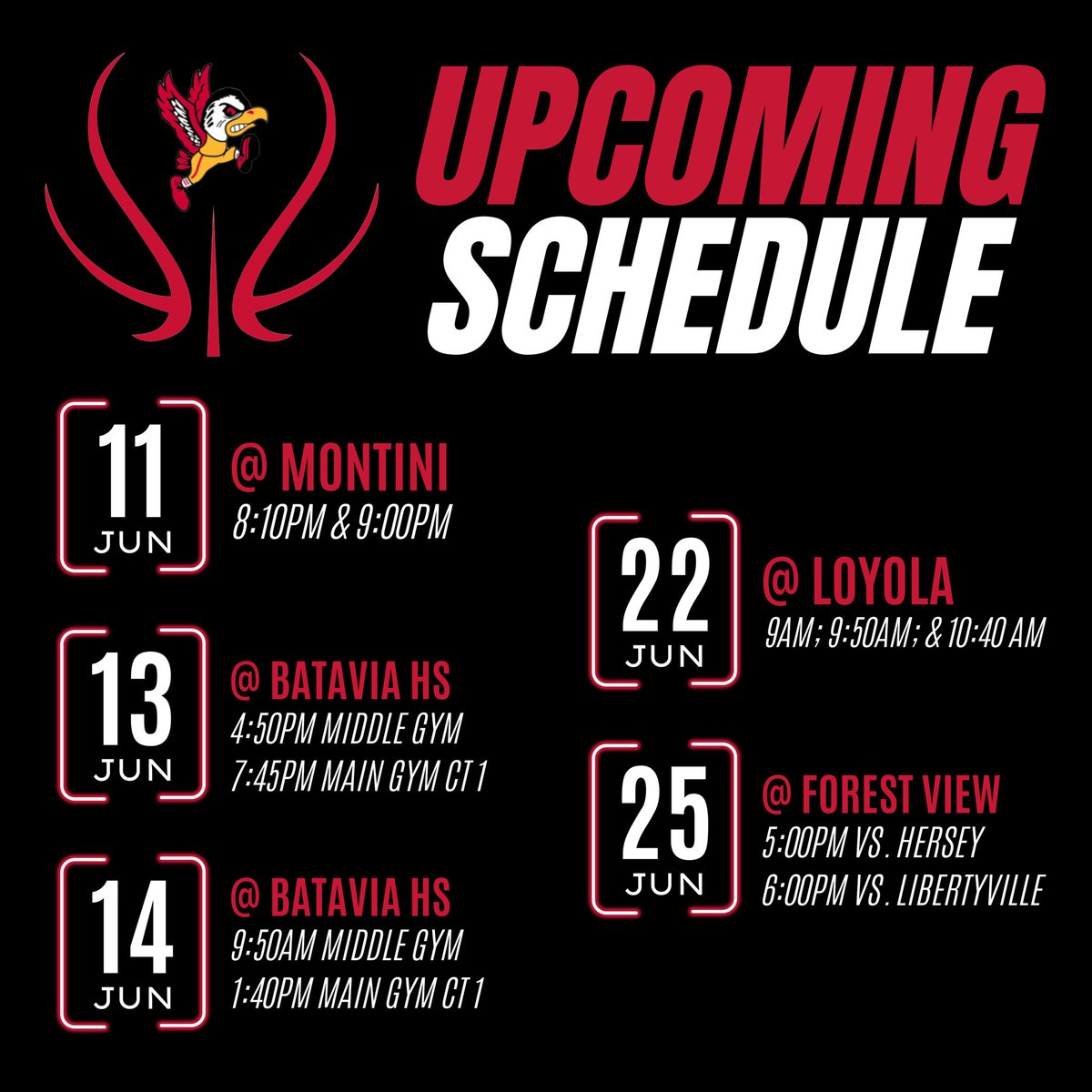 Our June schedule 🤩

#LetsGoWings
